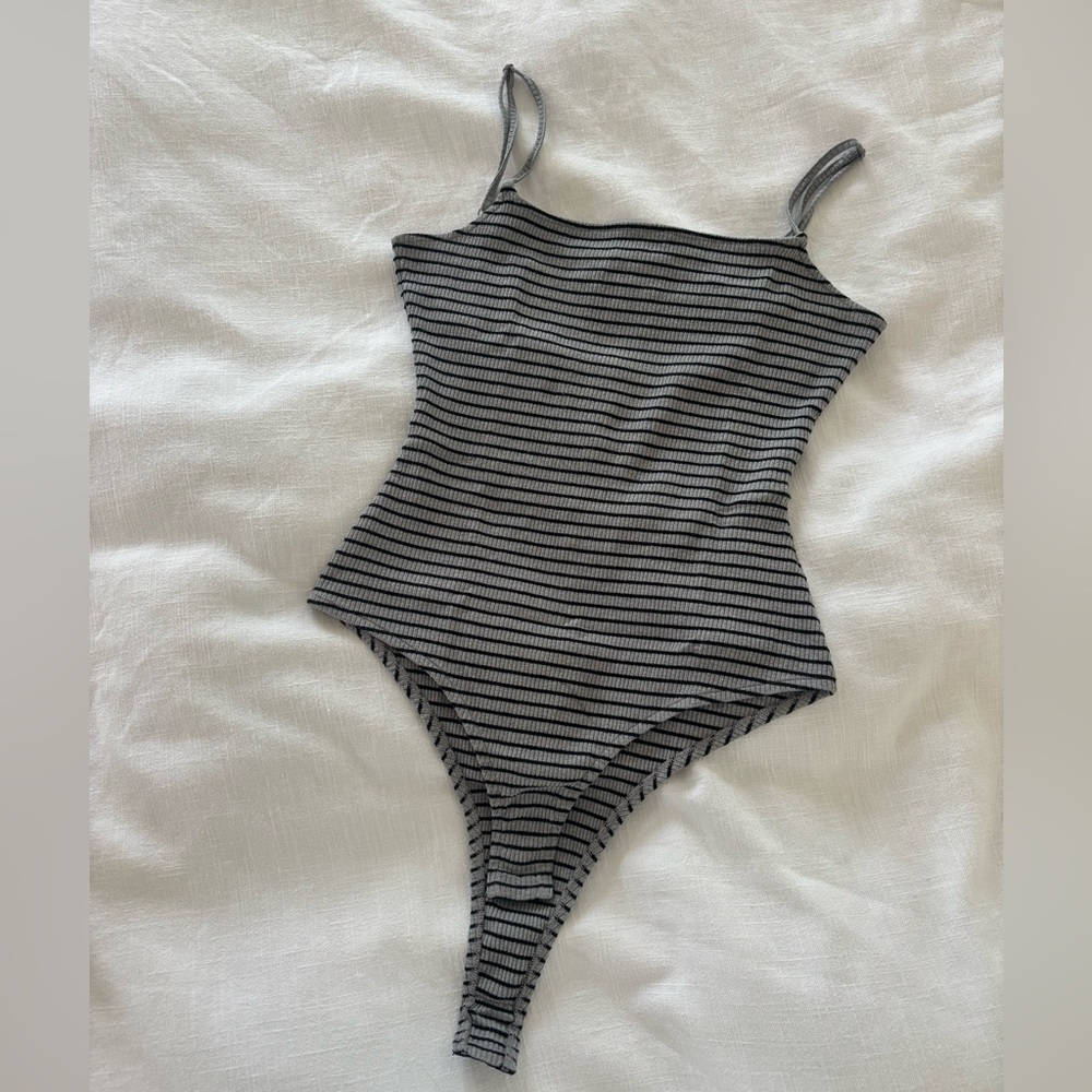 Sézane Striped Bodysuit, Size Small